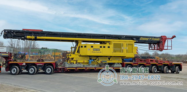 图4：导桩器可以灵活使用，并使用专用运输车辆运输到相应的施工现场。