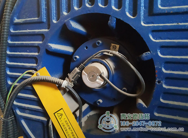 图为应用于电梯曳引机的海德汉编码器